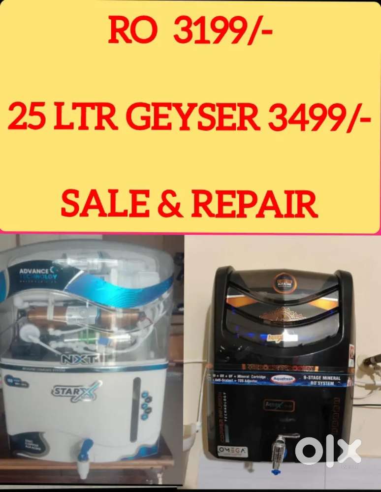 AQUA FRESH WATER PURIFIER RO FILTER, GEYSER CHIMNEY, INVERTER REPAIR