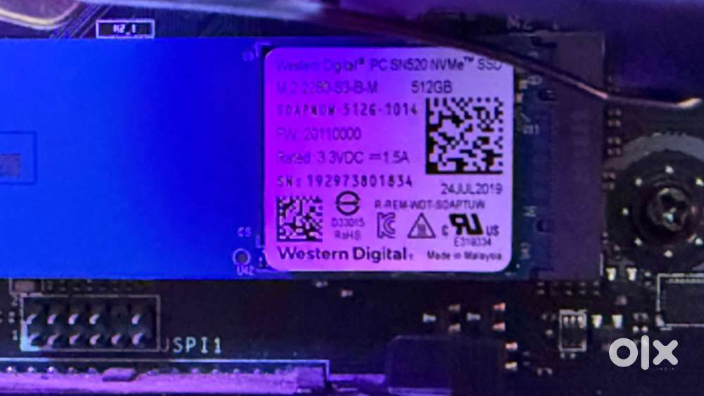Ssd nvme 512 gb (brand- WD)