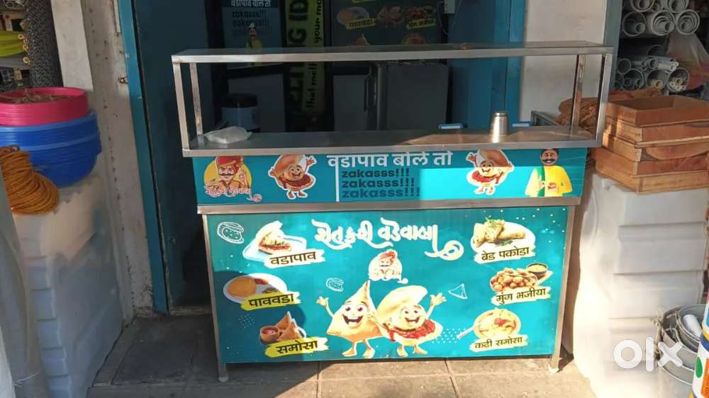 Steel service counter