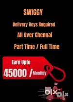 CHENNAI FREE JOINING SWIGGY FOOD DELIVERY JOB