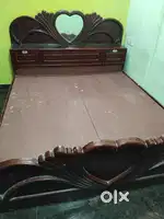 King size cot with storage box & showcase