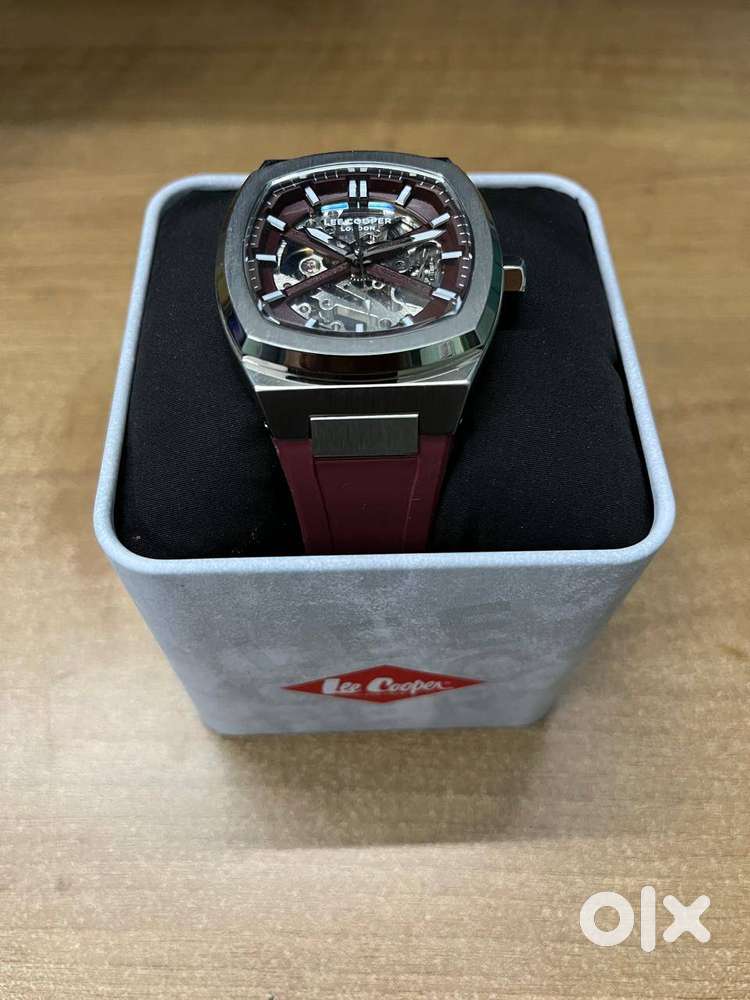 Rare Lee Cooper 42mm Skeleton Automatic Watch