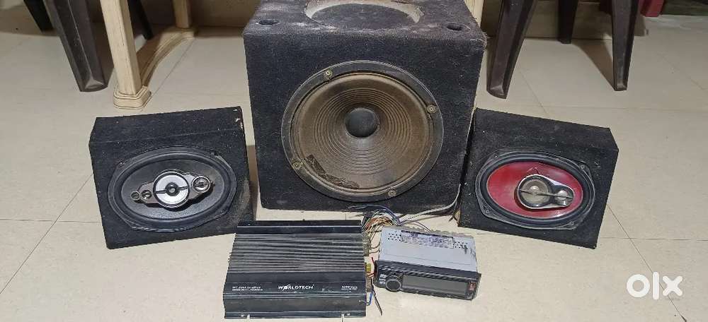 Car music system subwoofer amplifier speakers working condition