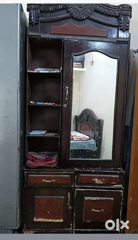 Wooden showcase and dressing table