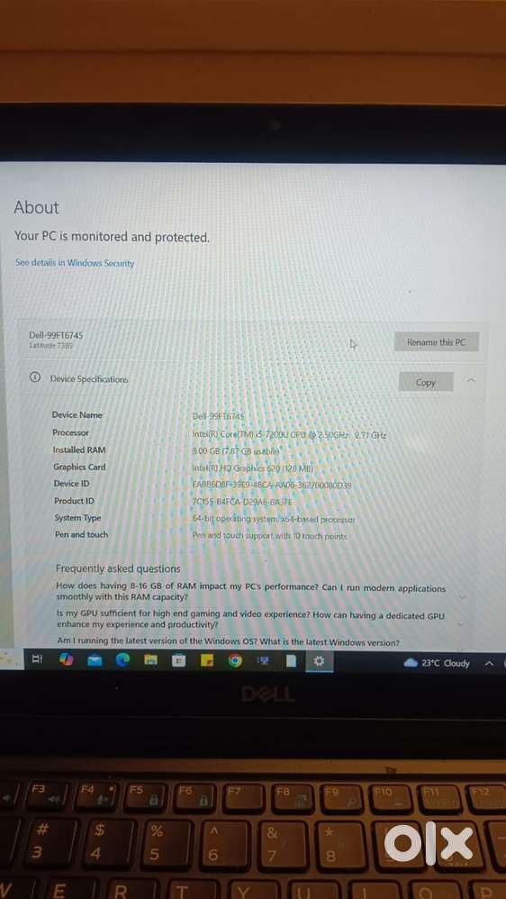 Dell - 99FT6746 8GB RAM i7