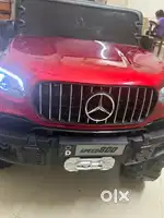 Brand new red electric car