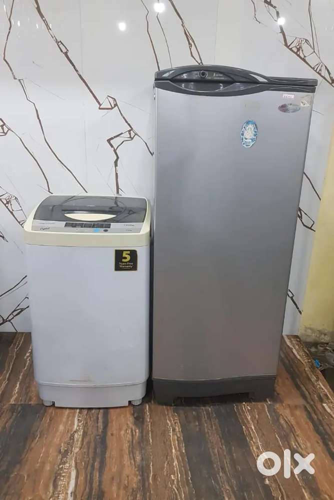 Godrej single door refrigerator nd onida top load washing Machine