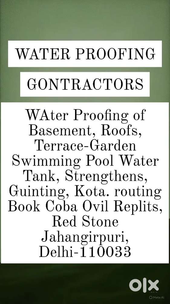 WATER PROOFING

Karvana Ho contact Kare