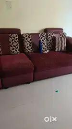 7seater cusion sofa , pooja unit and rolling chair for sale