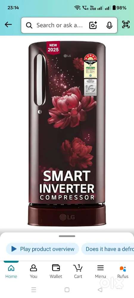 Single door refrigerator that is completely in working condition