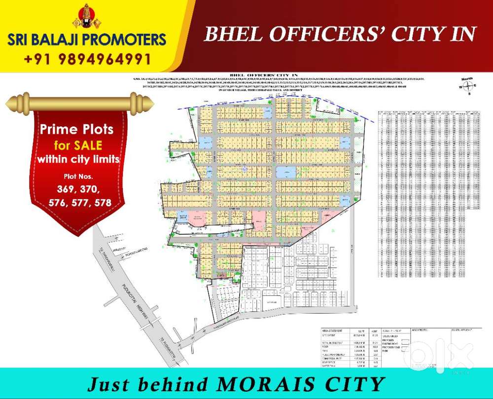 Plot for SALE in BHEL OFFICER'S CITY IN (Just Behind MoraisCity)