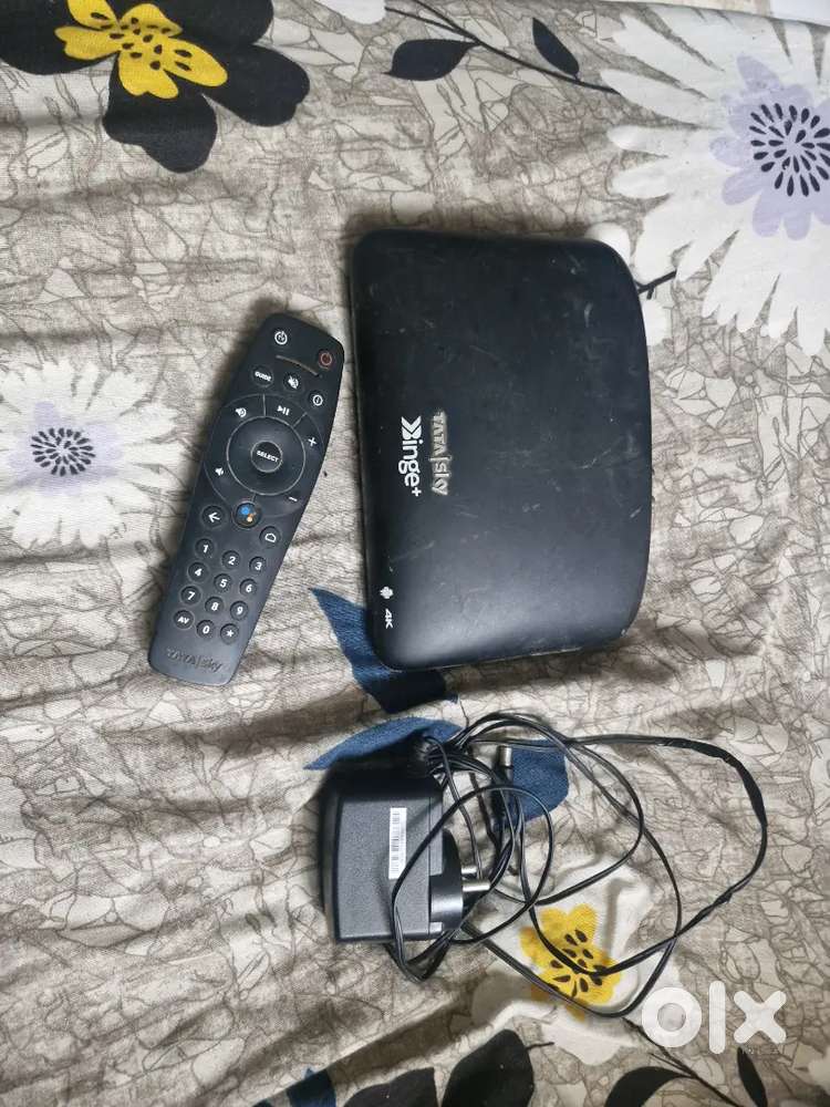 Tata binge+ android 4k setop bov with adapter and remote