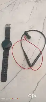 One plus earphone and watch