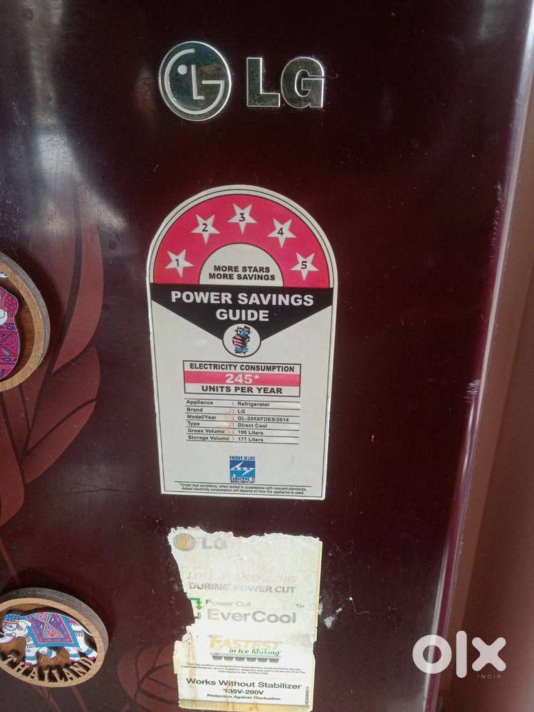 LG 5 Star 190 ltrs single door Fridge