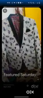 Blazer ,white printed ,new