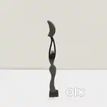 Handcrafted Moon-Inspired Stone Sculpture – Elegant Decor