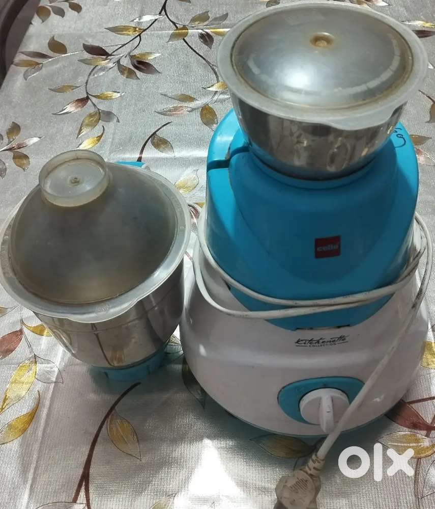 Cello Kitchenette Mixer Grinder with 2 Jars  500 Watts  Sky Blue