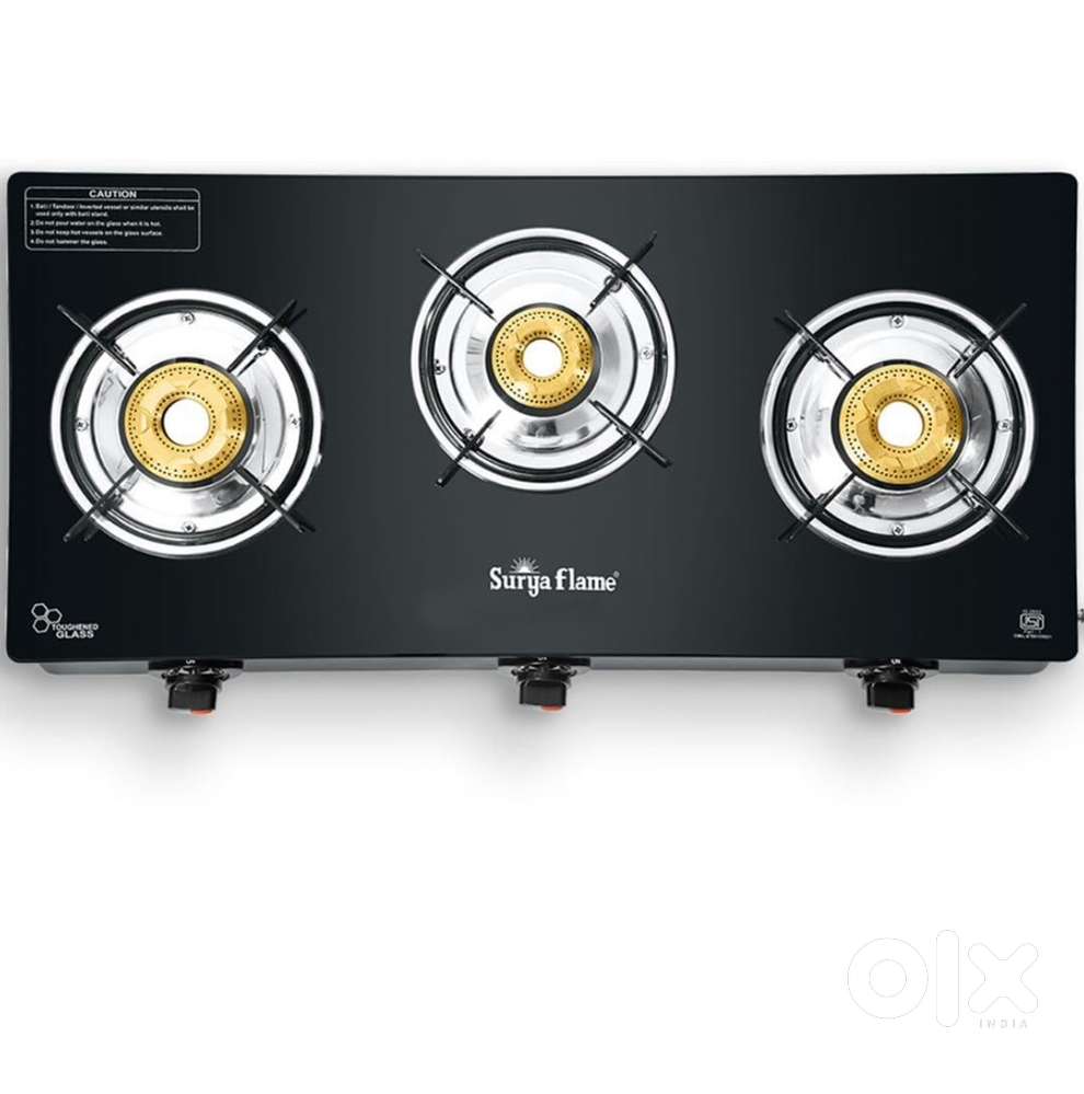 Surya gas stove with 3 burners Gas chulha