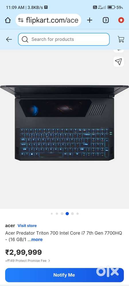 Gaming laptop Acer predator