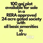 100 gaj plot available for sale in a Rera approved colony in Lalru