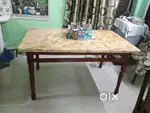 Wooden Table with marble top