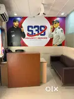 furnished office with 6 cabins and sitting space of 40 plus manpower