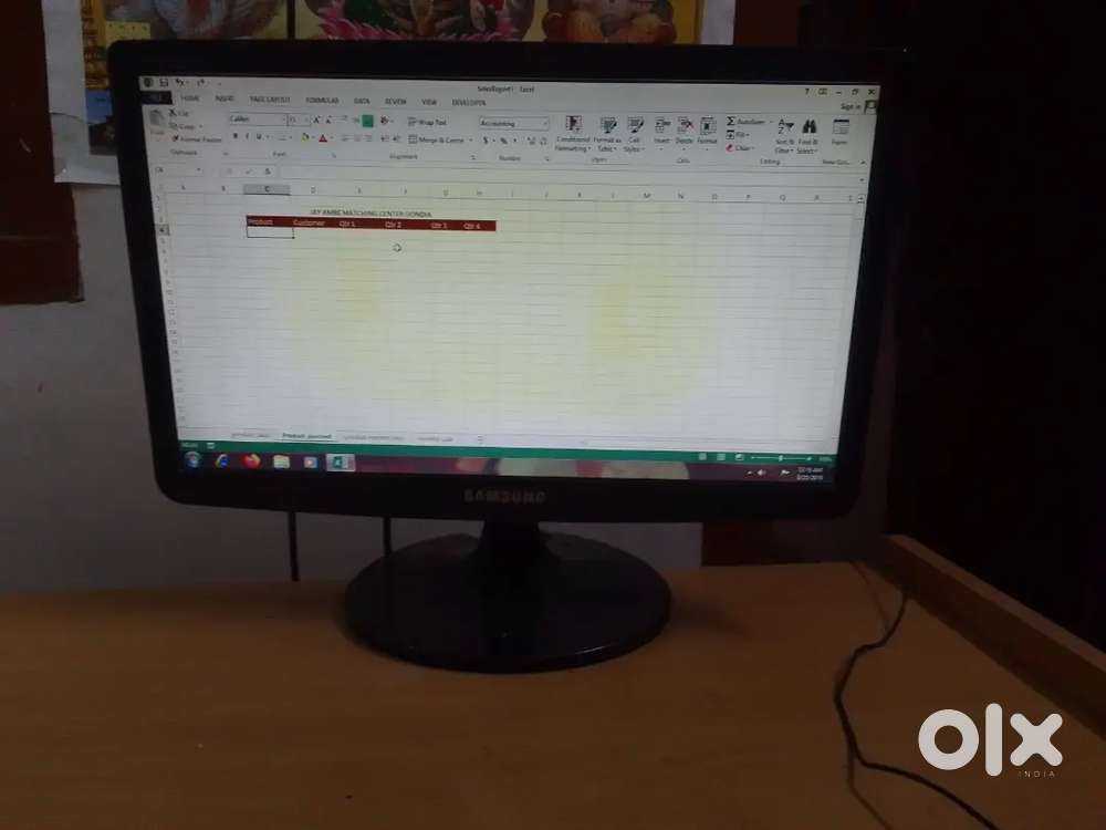 Windows 7 computer LED display