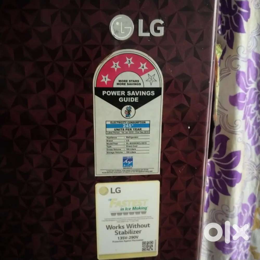 LG 4 star 190 ltr