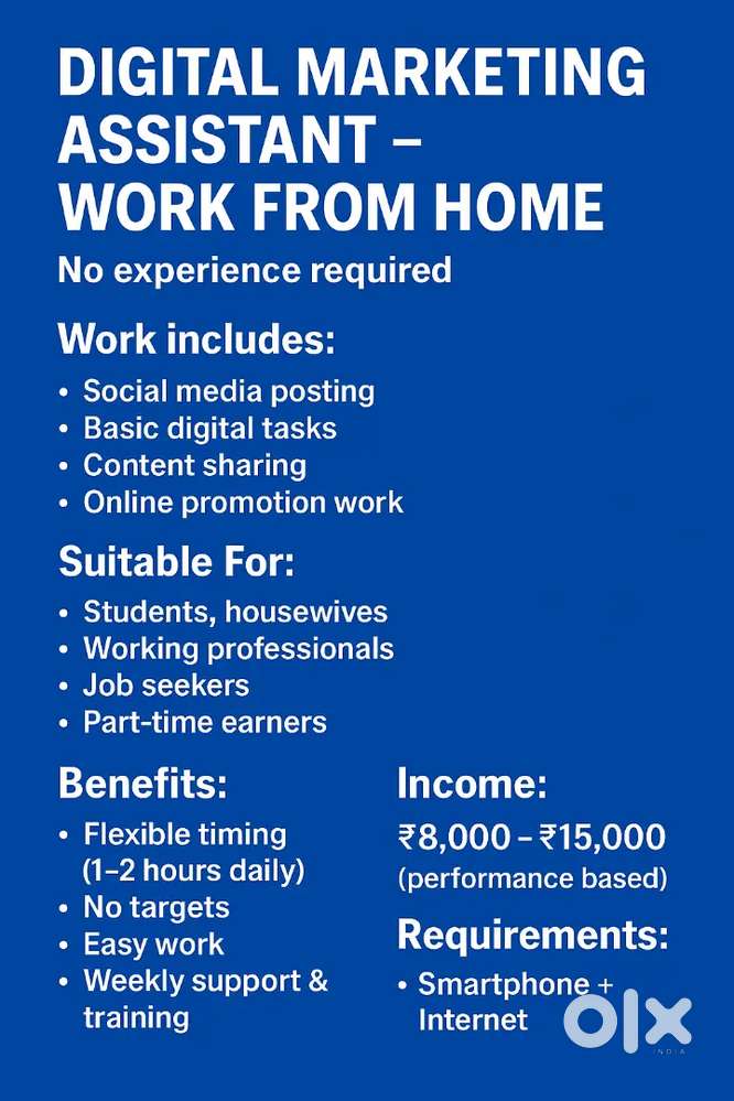 Digital Marketing Assistant – Work From Home