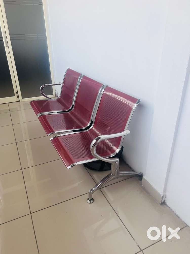 Three seater metal sofa cum chair.