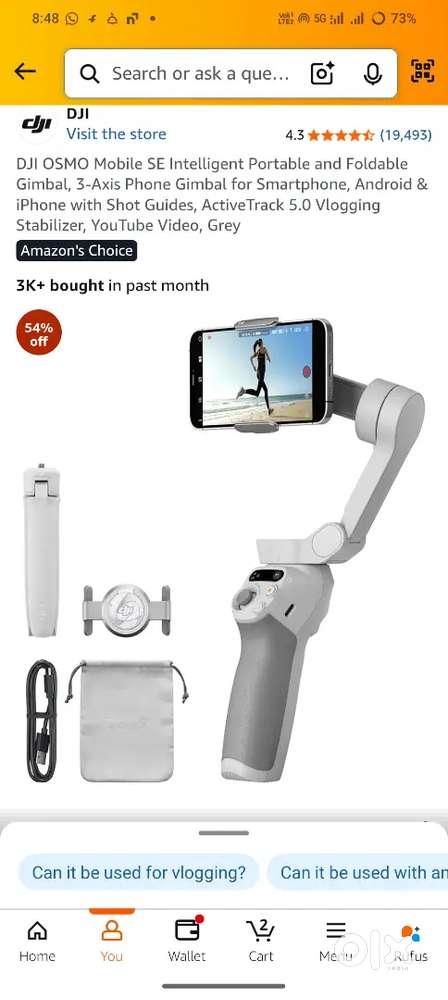 Dji osmo mobile se  intelligent  portable