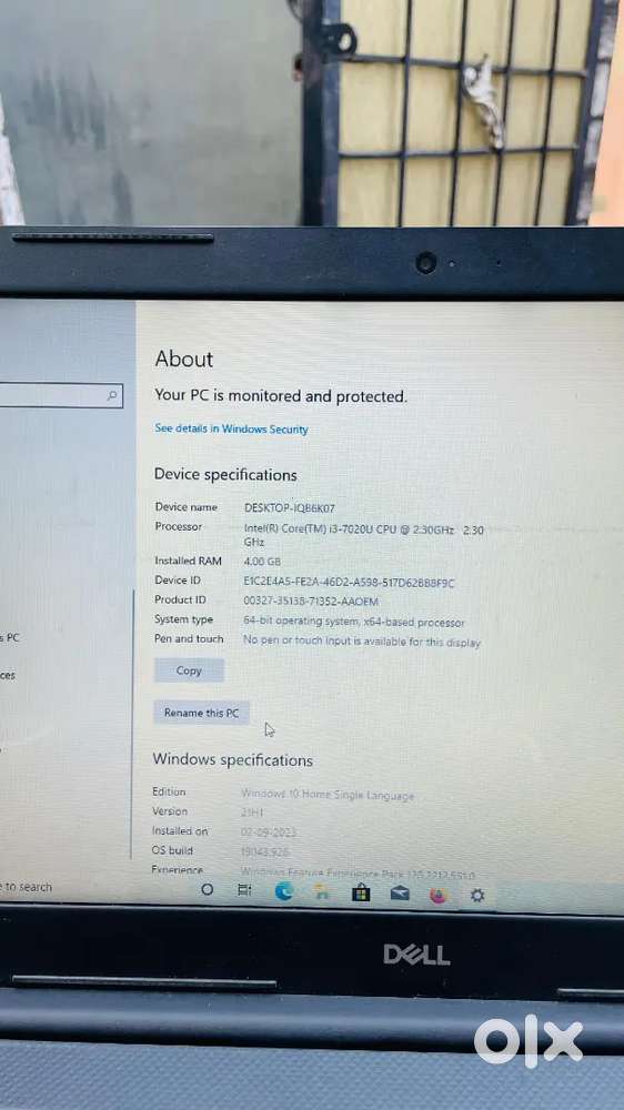 Dell i3 7th Gen 4gb. 512gb storage 255gb SSD