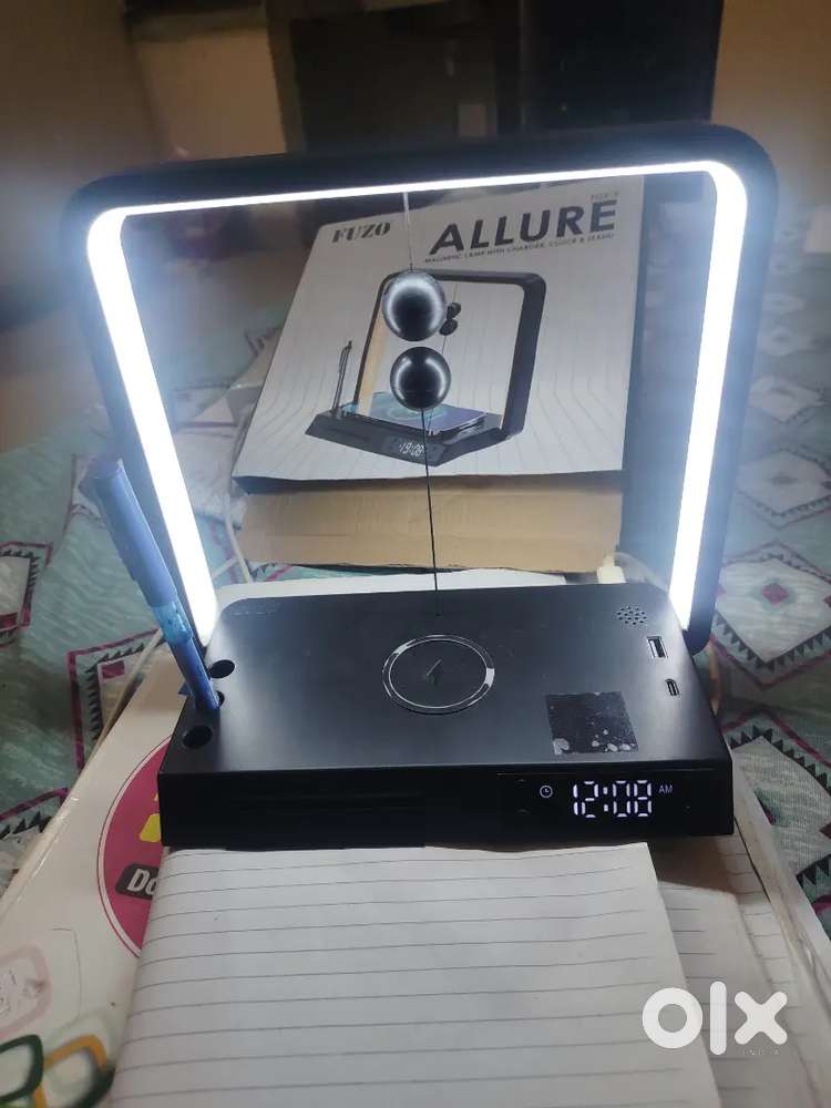 Magnetic lamp with charger clock and stand