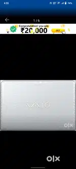 Sony vaio white laptop