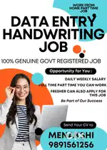 BEST WAY TO EARN MONEY IN DATA ENTRY HANDWRITING GOVT REGISTERED WORK