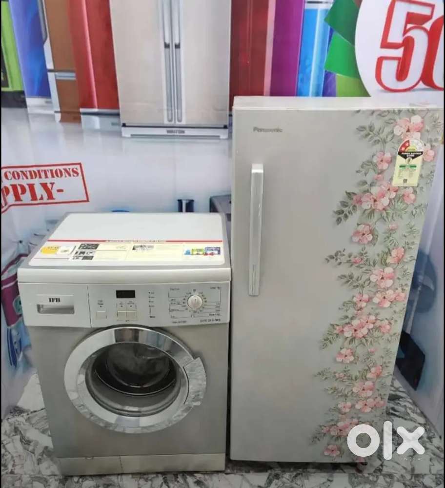 Single door fridge with front load washing machine hurry up order now