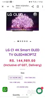 LG 48 C1X OLED TV