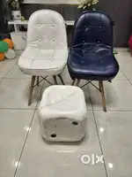 Two chairs and one dice stool