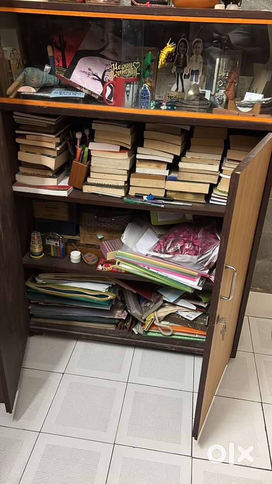 Book cabinet with glass showcase and locks