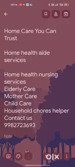 Home care and health care