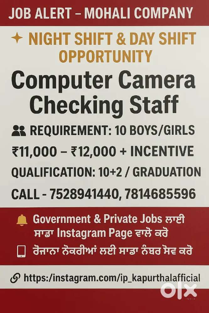 Computer operator+ Tele caller