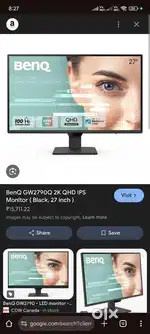 3 month Old Benq 27 inch Monitor
