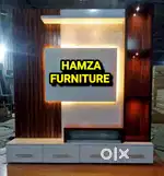 HAMZA FURNITURE New designer stylish look particle wood tv unit 6by6