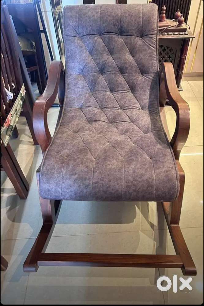 Teak wood rocking chair