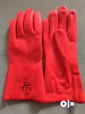Heavy Duty Seamless Electric Shockproof Insulated Hand Rubber Gloves for Protection NEW
