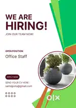 Required Office Staff for a landscaping company-Female