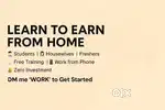 Home based work opportunity