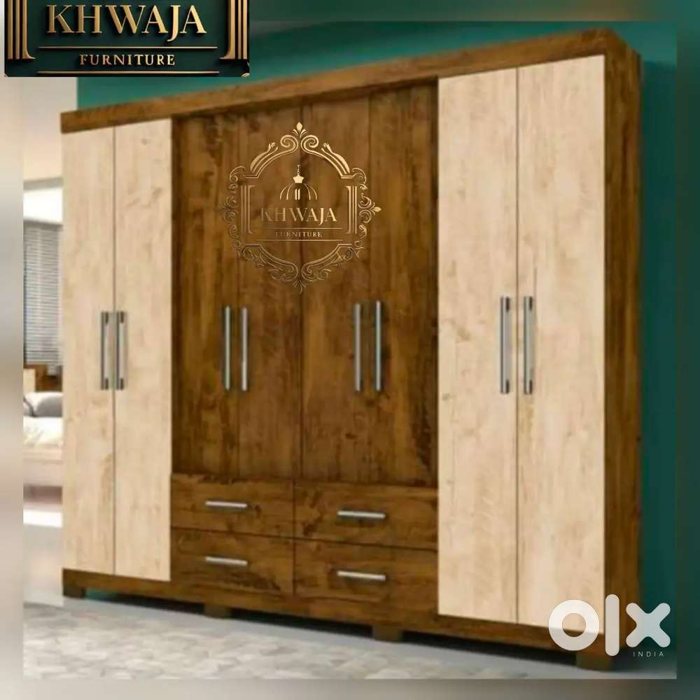 Khwaja furniture. 6 Door wardrobe. Bajaj finance available