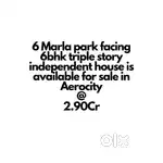 A triple story 6bhk independent house available for sale in Aerocity
