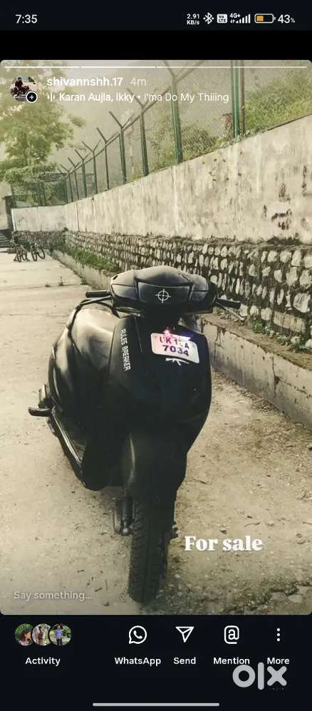 Fully modified activa both tyre are new